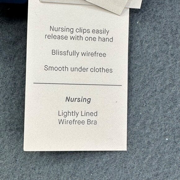 Auden Women's Sz 34B Nursing Bra Lightly Lined Wireless Two Way Straps Blue New - Picture 6 of 14